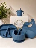 Silicone Kids Dining Set Navy Blue