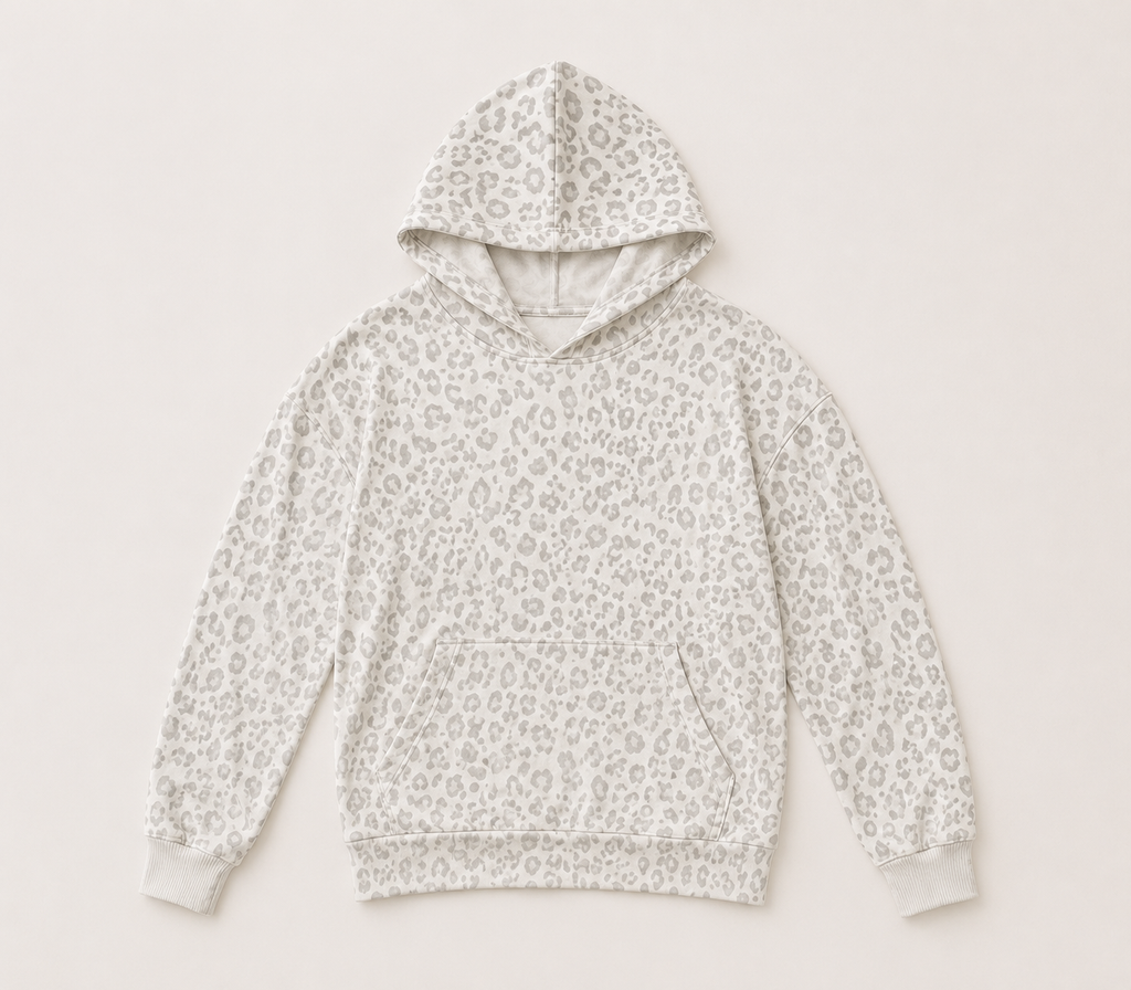 Leopard Print Hoodie light weight Material